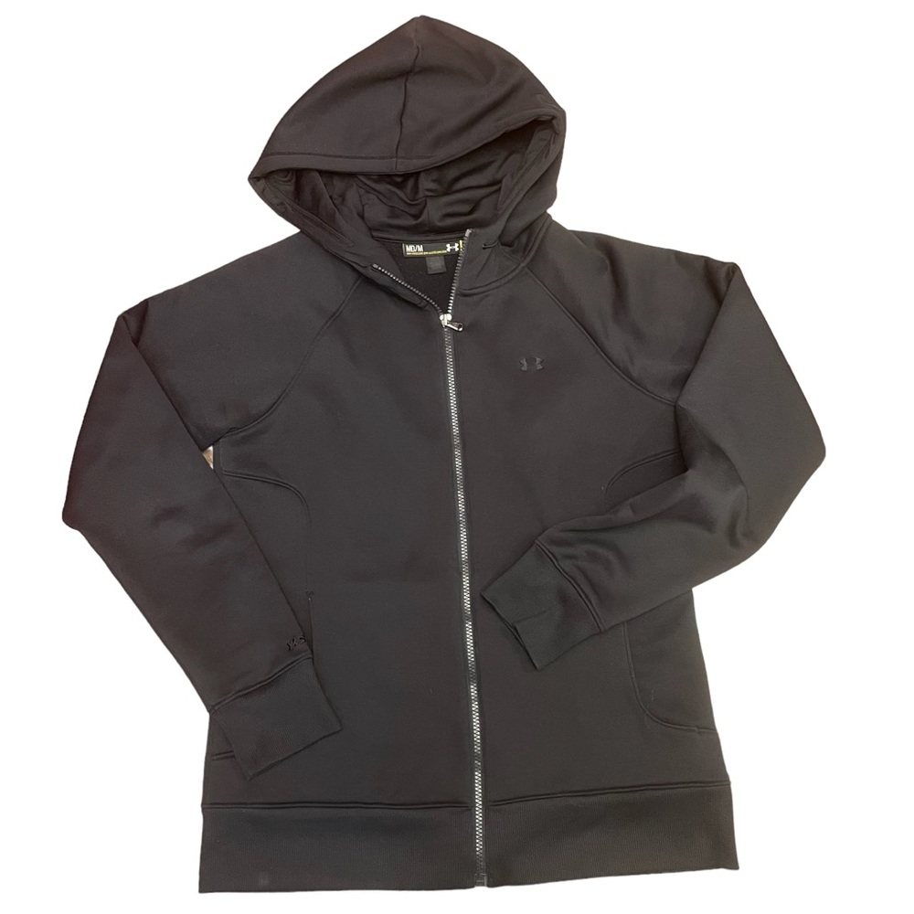 Under Armour Zip Up Jacket Sweater Womens Black Under Armor Storm